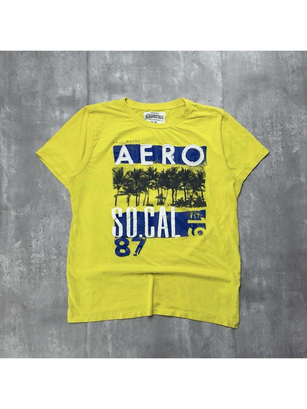 Y2K Yellow Aeropostale SoCal Surf Grunge T-Shirt